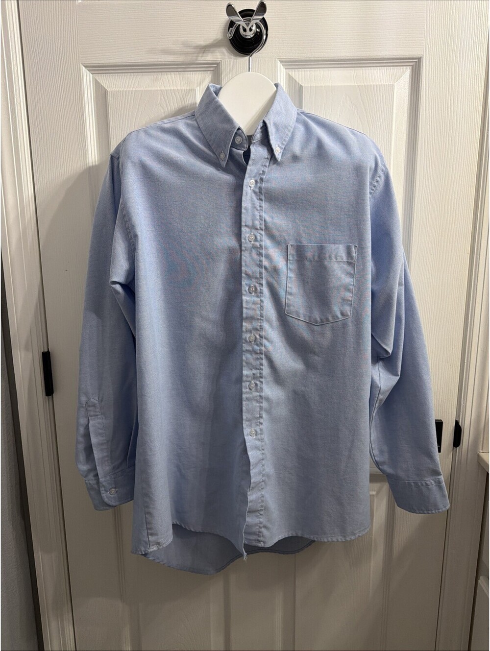 WearGuard Men’s 16½ x 34 Light Blue Oxford Button Down Dress Shirt Long Sleeve
